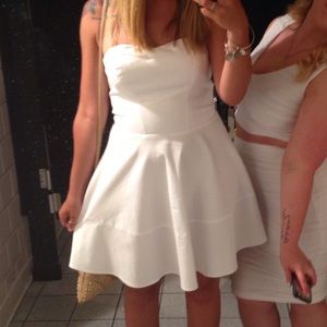 Strapless white dress from Express, size 8